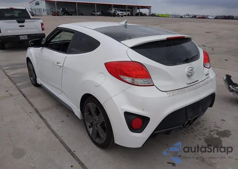2014 Hyundai Veloster Turbo W/Blue из США, поврежденный, VIN KMHTC6AE3EU206314